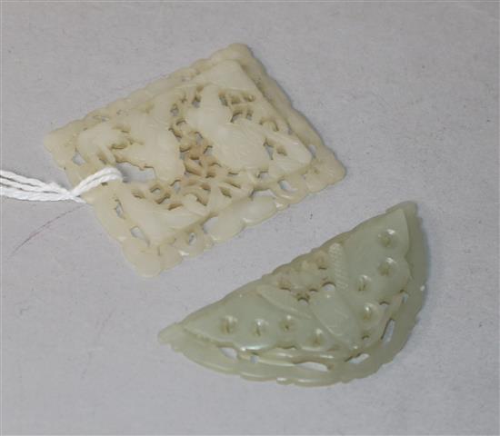 Two jade carvings, one a.f.